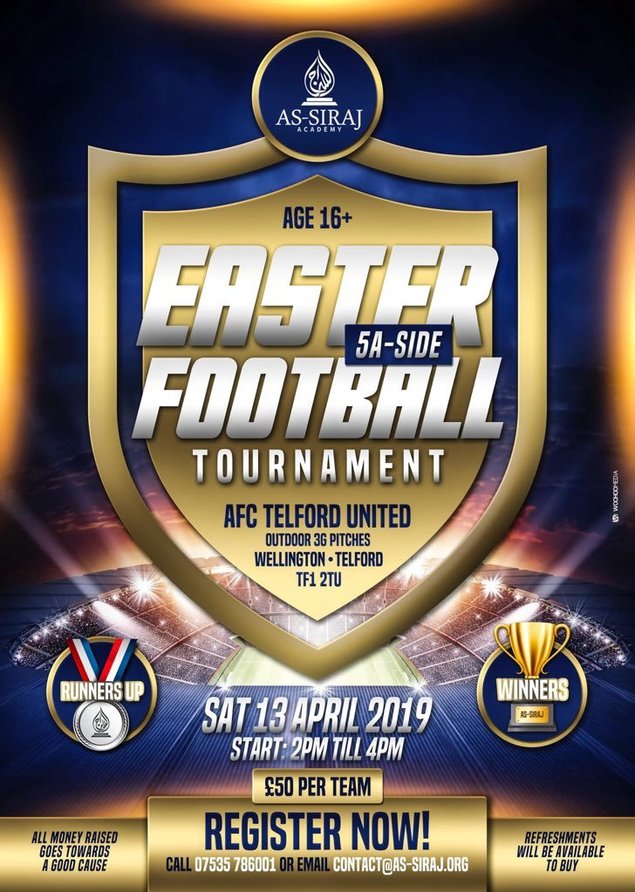 Charity football poster