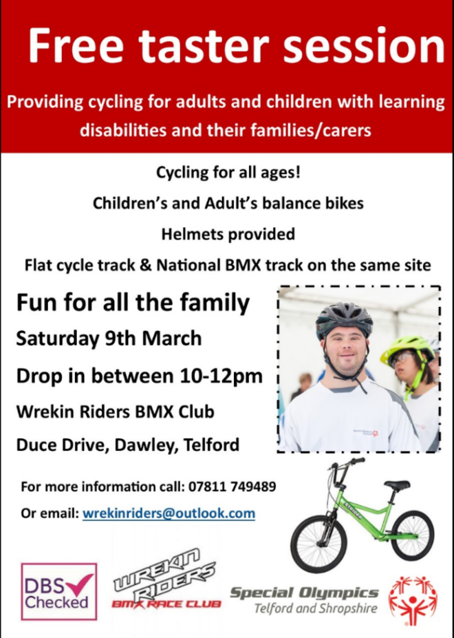 picture of poster to promote BMX taster session