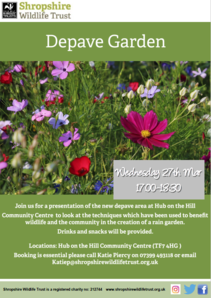 picture of poster advertising garden opening at the hub on the hill