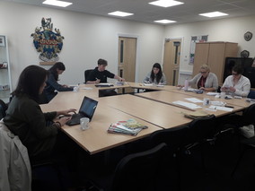 Young people counting votes