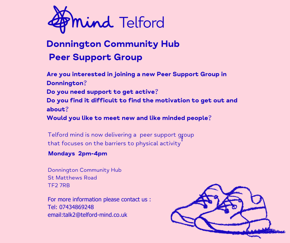 Donnington Peer Support Group flyer