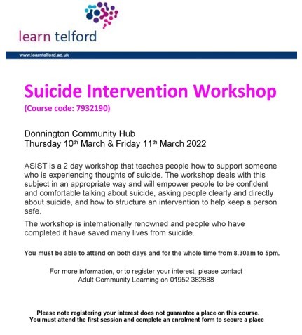 suicide intervention workshop