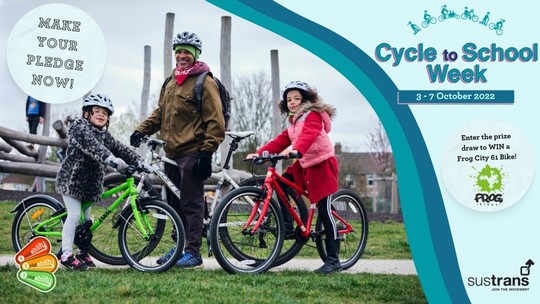Cycle to School Week 3-7 October - Make Your Pledge Now