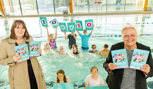 Children swimming in a local swimming pool