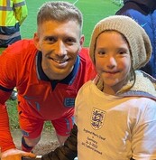 Telford United Football player and young person supported by the Sensory Inclusion Service