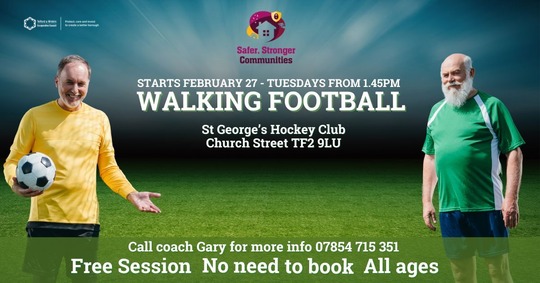 Two older men in football kit, one holding a football, stand either side of some text - all details in article below