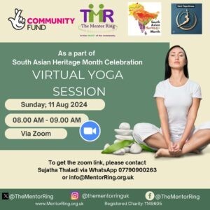 Online yoga class poster - all details are reproduced in article.