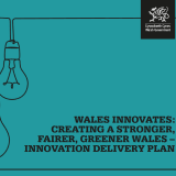 Imagine of the front cover of Wales Innovates: Creating a Stronger, Fairer, Greener Wales - Innovation delivery plan 