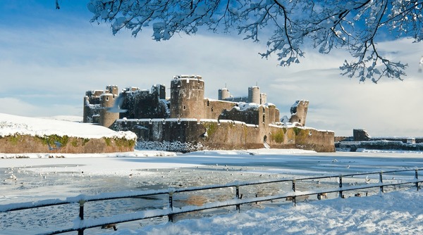 castle in snow