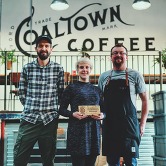 Coaltown Coffee staff with their B-Corp award