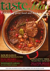 Front cover of the Taste Blas Magazine showing a winter stew