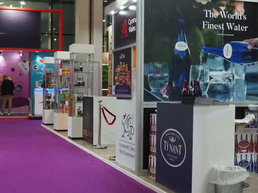 various welsh produce stands at the Gulf Foods exhibition