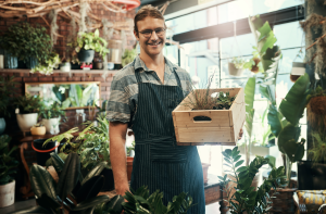 person working in a garden centre