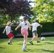 Children playing football