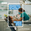 Image of a dentist and patient promoting the Help Us Help You dental campaign
