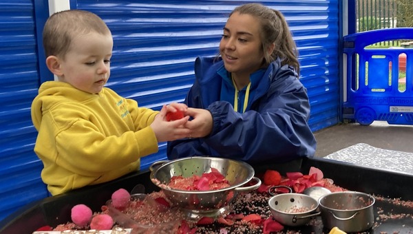 Child and adult at Swansea Children's Centre
