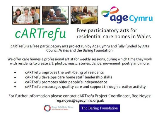 Cartrefu Cymru art classes in care homes