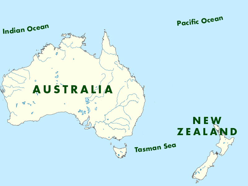 Australia-NewZealand-Map