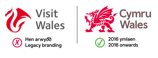 Visit Wales brand versions bilingual