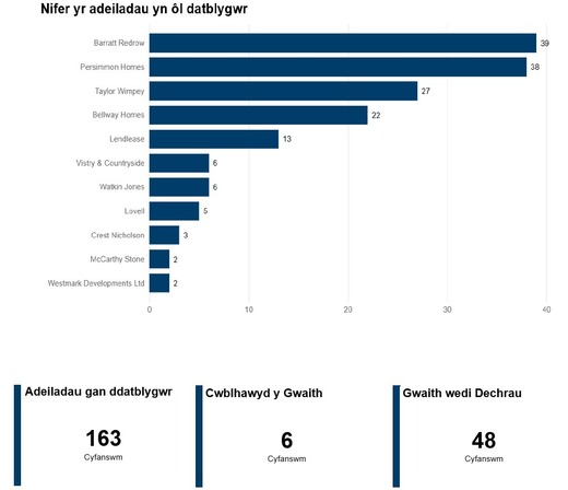 Diagram 2 – Perfformiad Datblygwyr Mawr