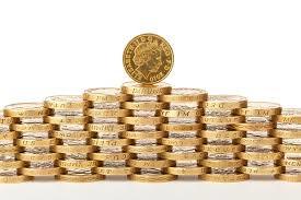 Stack of pound coins
