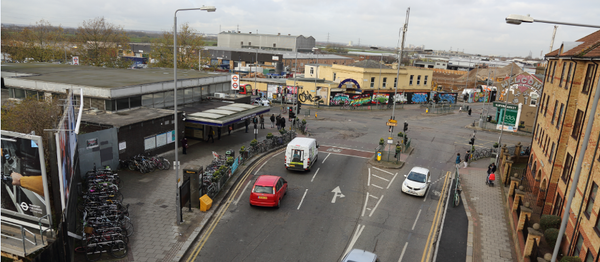 Blackhorse Junction with station for banner