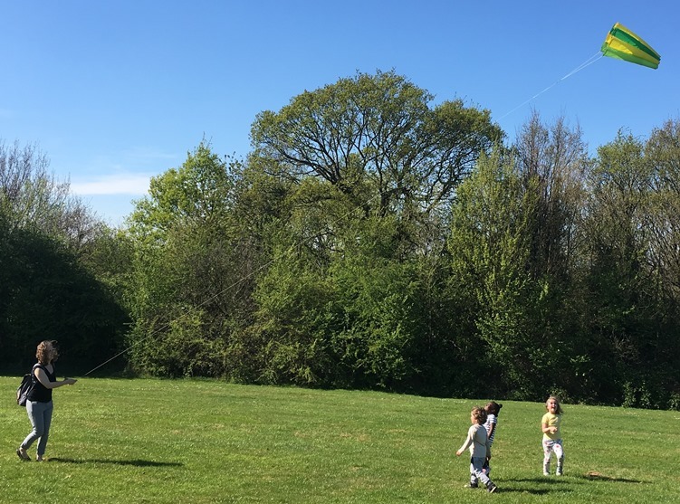 Kite flying at Pimp Hall Park