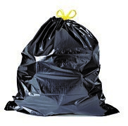 black refuse sack bin bag