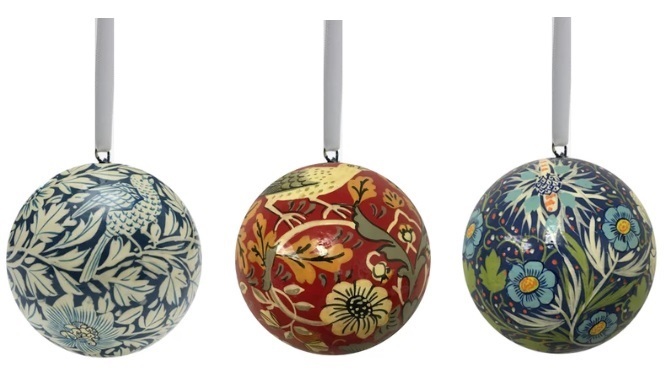 William Morris Gallery Christmas baubles