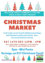 Walthamstow Community Hub Market December 2019 poster