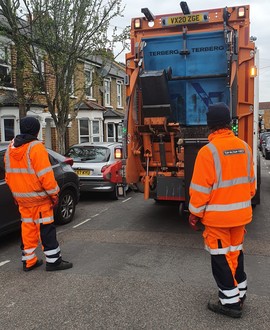 Bin collection crew