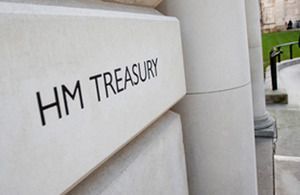 HM Treasury building name tag