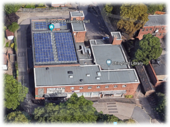 Chingford Hub assembly rooms and library aerial shot