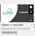 Cabinet You Tube Home page