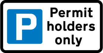 Parking Permit Holders only sign