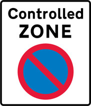 Controlled Parking Zone sign
