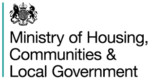 Ministry of Housing Communities and Local Government name plate