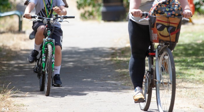 Family cycling