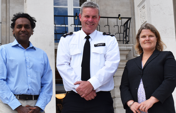 Cllr Limbajee and Cllr Williams meet Borough Commander Simon Crick