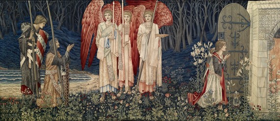 Attainment of the Holy Grail Tapestry by William Morris