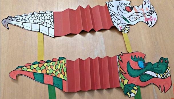 Chinese Dragon puppets
