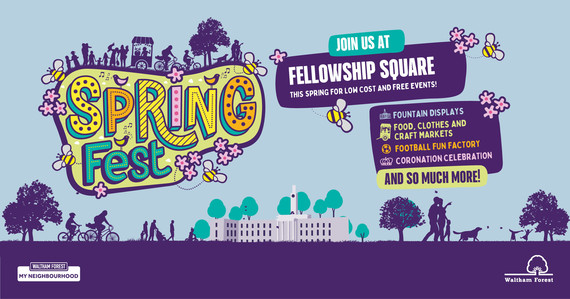 Join us at Fellowship Square this spring for low cost and free events. Fountain displays, football fun factor, markets, Coronation celebration