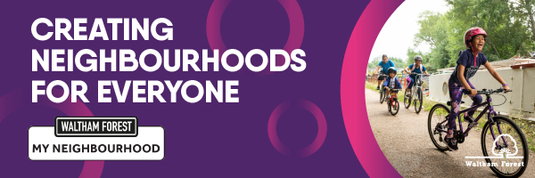 My neighbourhood footer - purple