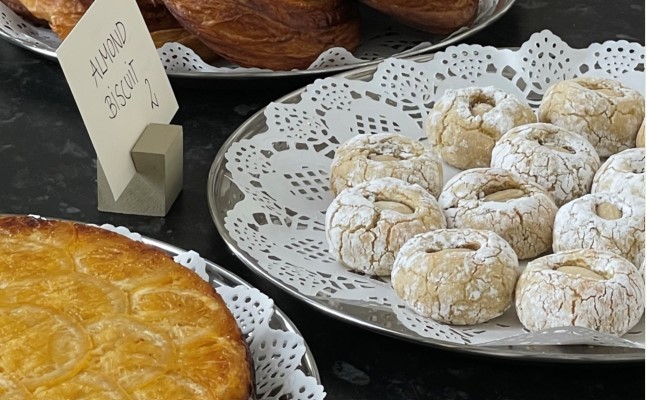 Almond biscuits and polenta cake at Darling's