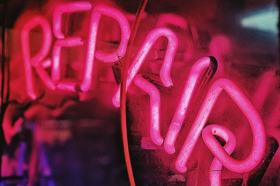 Repair created in neon lighting