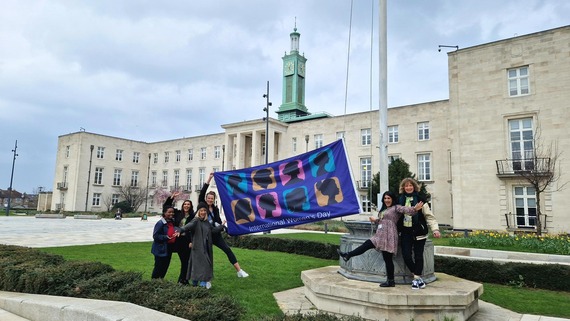 Communities team with the flag