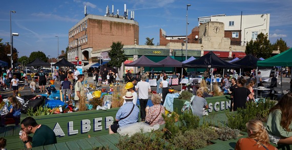 People enjoying Chingford Mount Festival