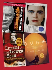 Book covers of books which have been adapted to films
