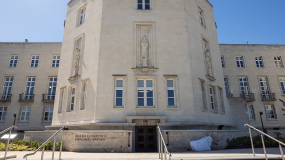 a photo of the back of the Town Hall