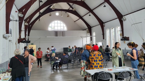 A photo of a community chest in a hall